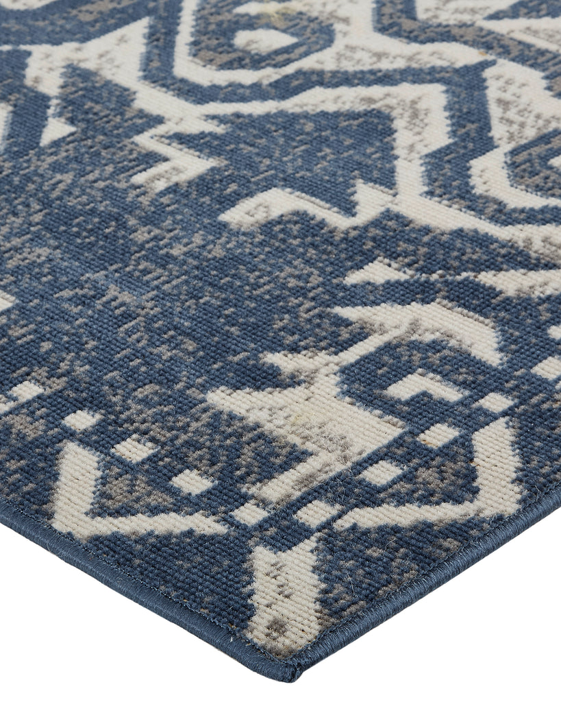 Foster Transitional Oriental Blue Brown Ivory Area Rug (1'8" x 2'10")