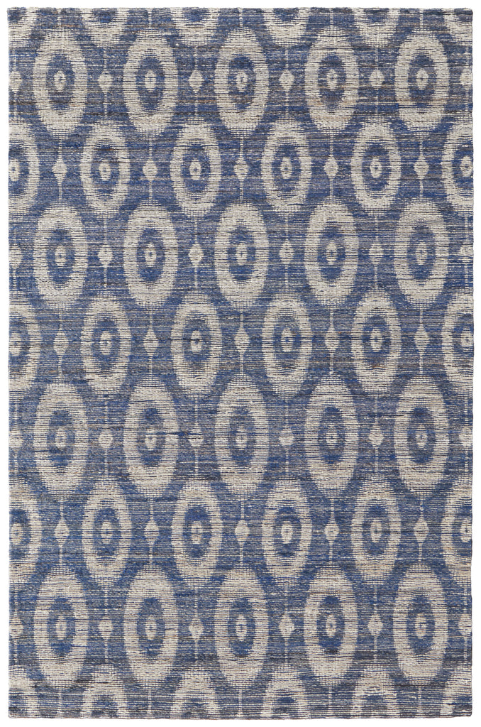 Lilliana Transitional Geometric Blue Gray Tan Area Rug (5' x 8')