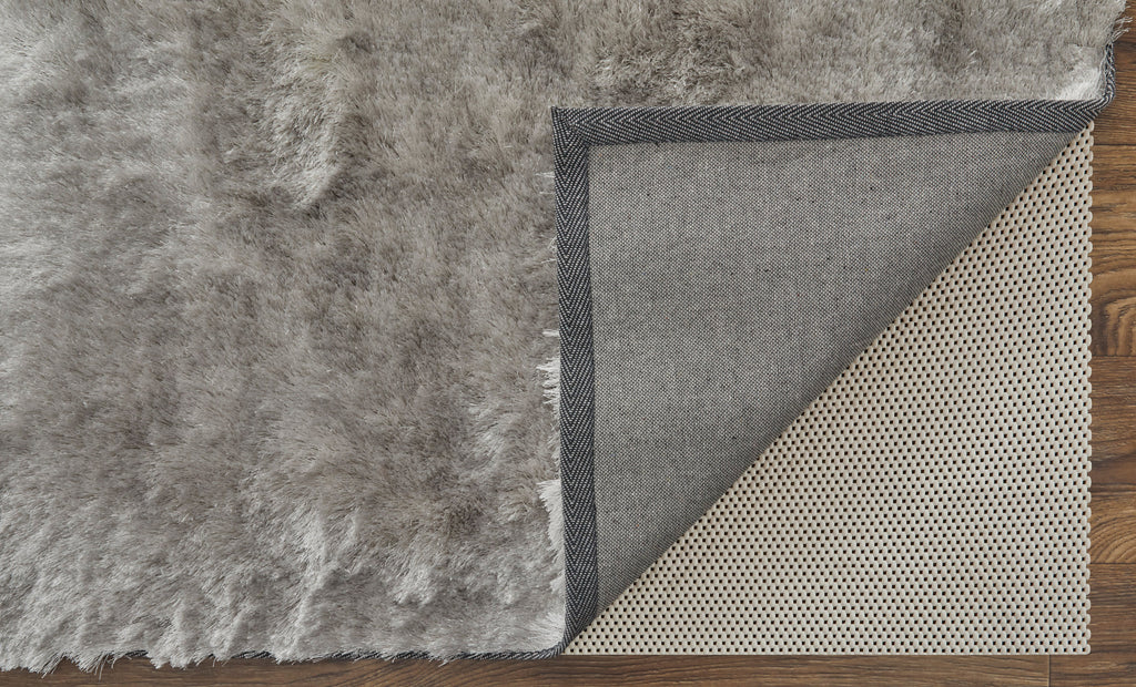 Indochine Modern Solid Gray Silver Area Rug (4'9" x 7'6")