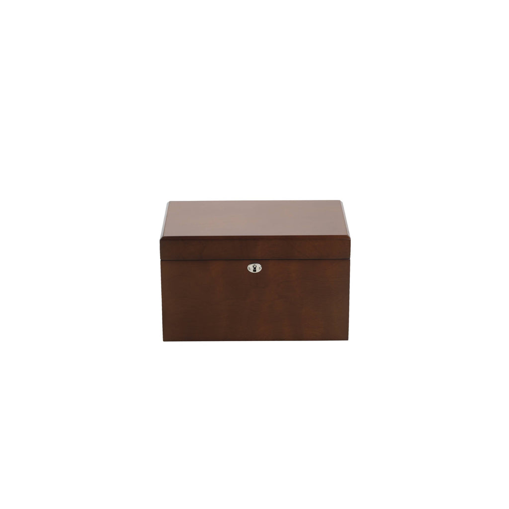 Haley Light Walnut/Cream Suede Jewelry Box