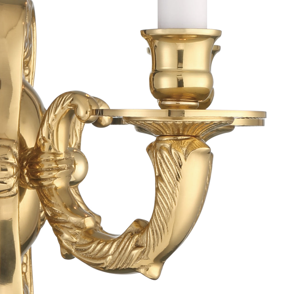 Cast Brass Wall Mount 2 Light Sconce