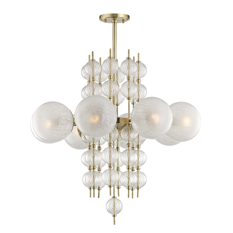 Calypso Chandelier 32" - Aged Brass