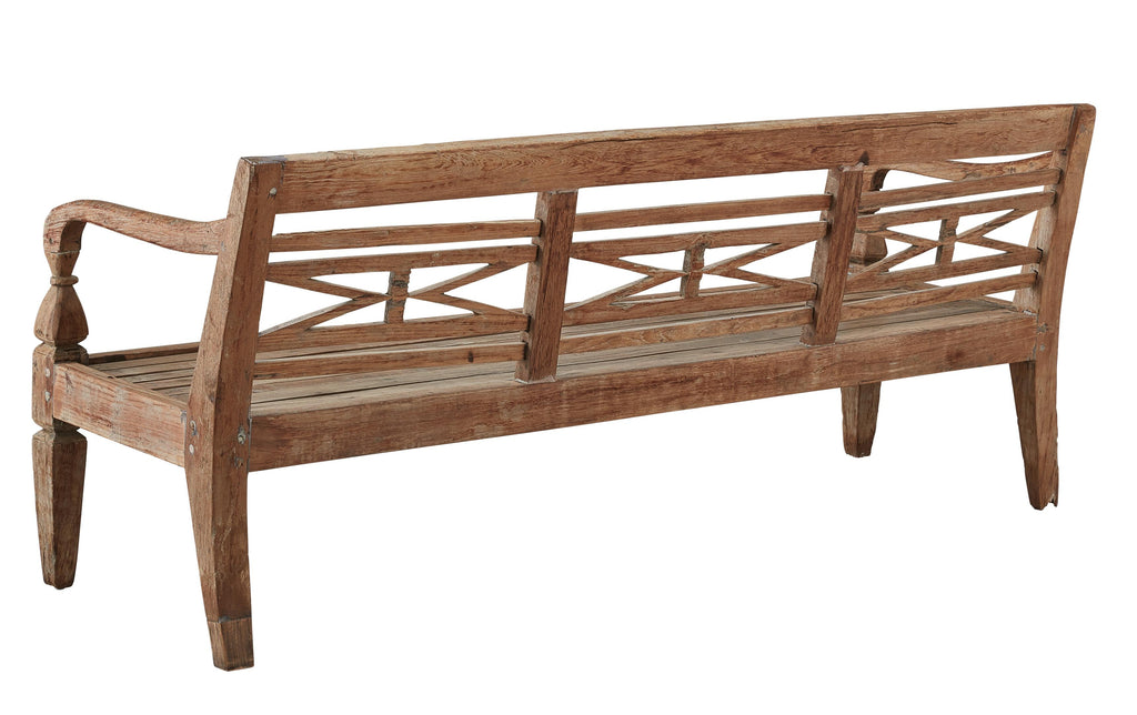 Antique Plantation Grown Teak Bench