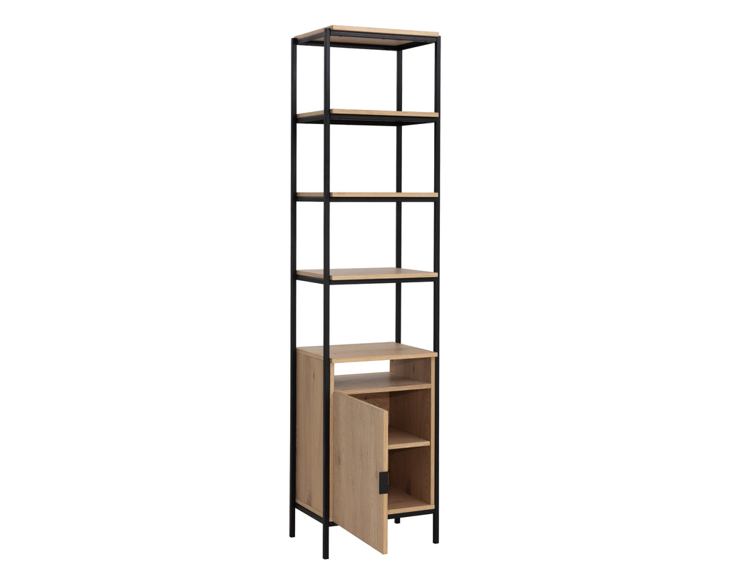 Ambrose Modular Bookcase - Small - Rustic Oak - Black