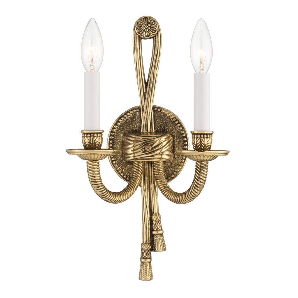 Cast Brass Wall Mount 2 Light Sconce