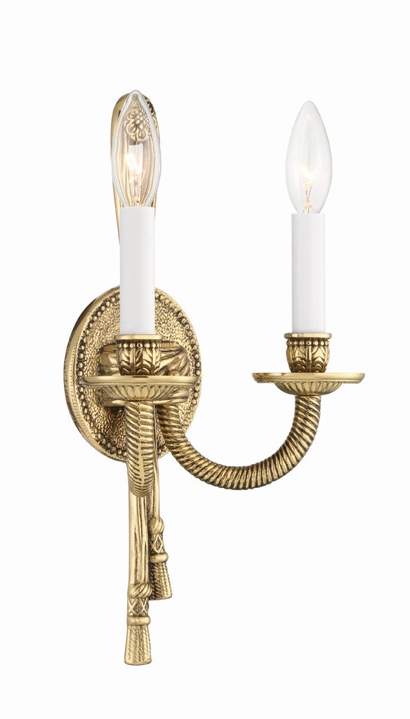 Cast Brass Wall Mount 2 Light Sconce