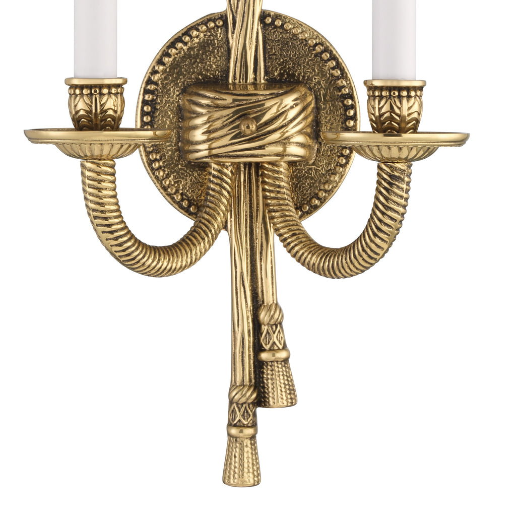 Cast Brass Wall Mount 2 Light Sconce