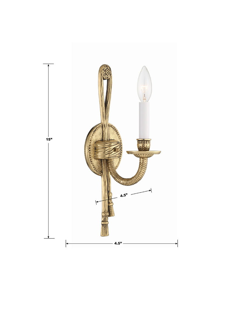 Cast Brass Wall Mount 1 Light Sconce