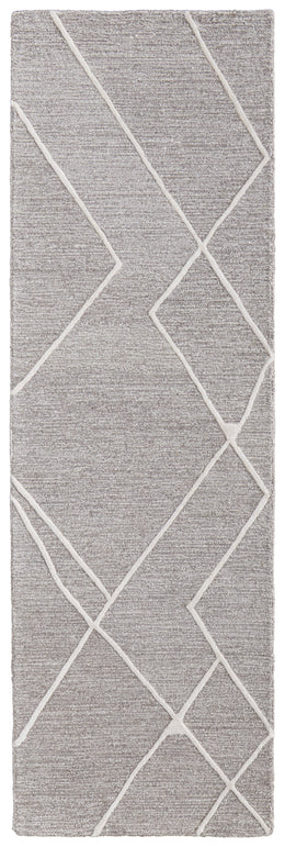 Euclid Transitional Abstract Taupe Ivory Gray Area Rug (5' x 8')