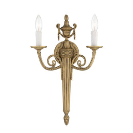 Cast Brass Wall Mount 2 Light Sconce