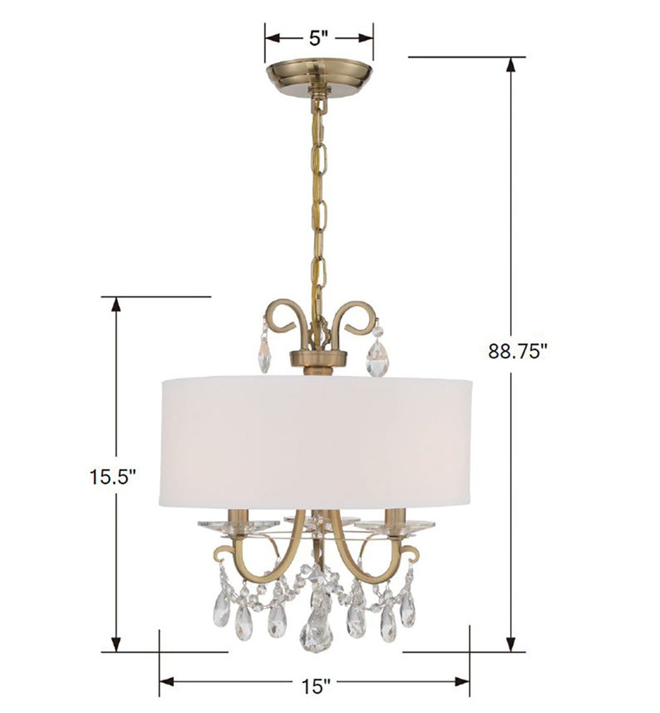 Othello 3 Light Mini Chandelier