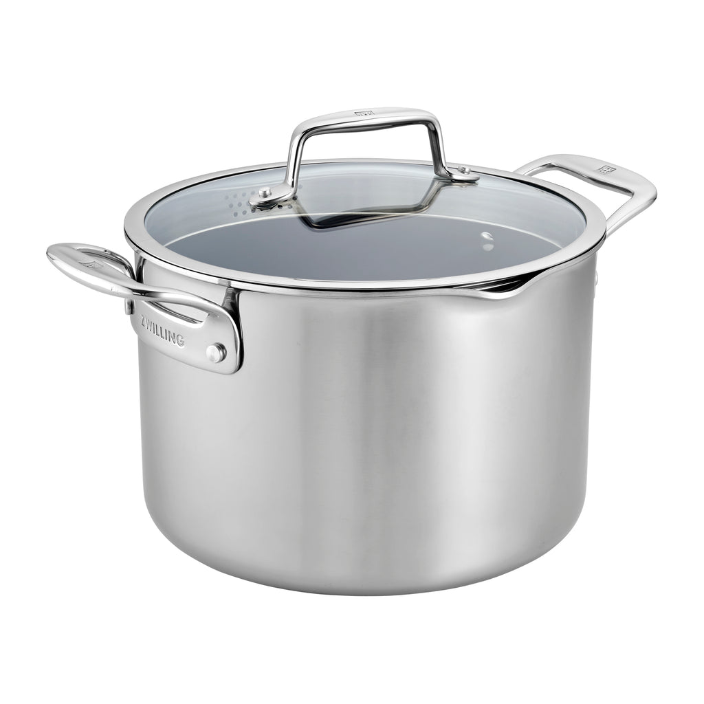 8-Quart Stainless Steel Ceramic Nonstick Stock Pot