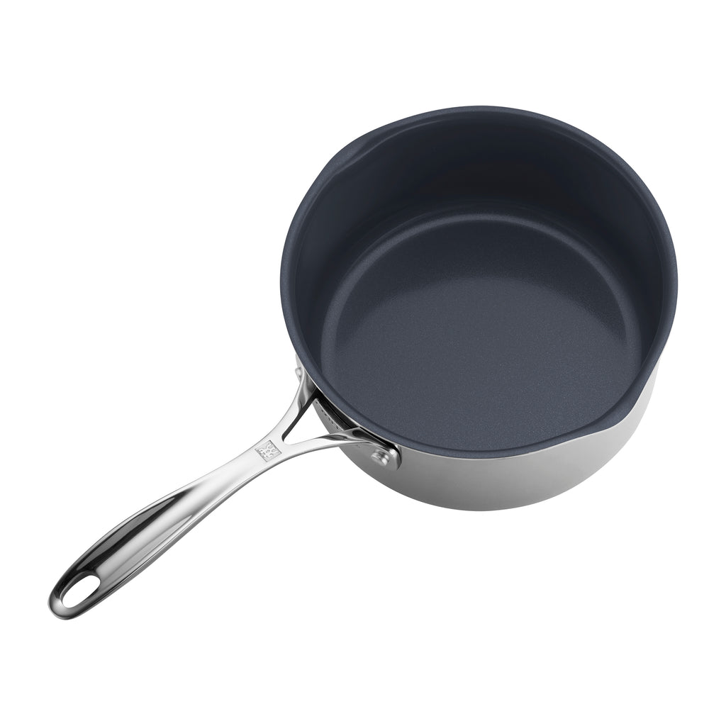 3-Quart Stainless Steel Ceramic Nonstick Saucepan