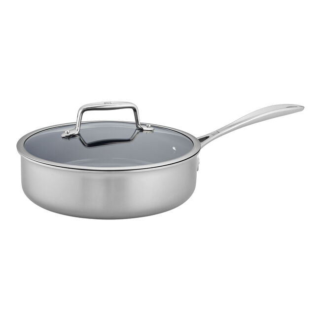 3-Quart Stainless Steel Ceramic Nonstick Saute Pan