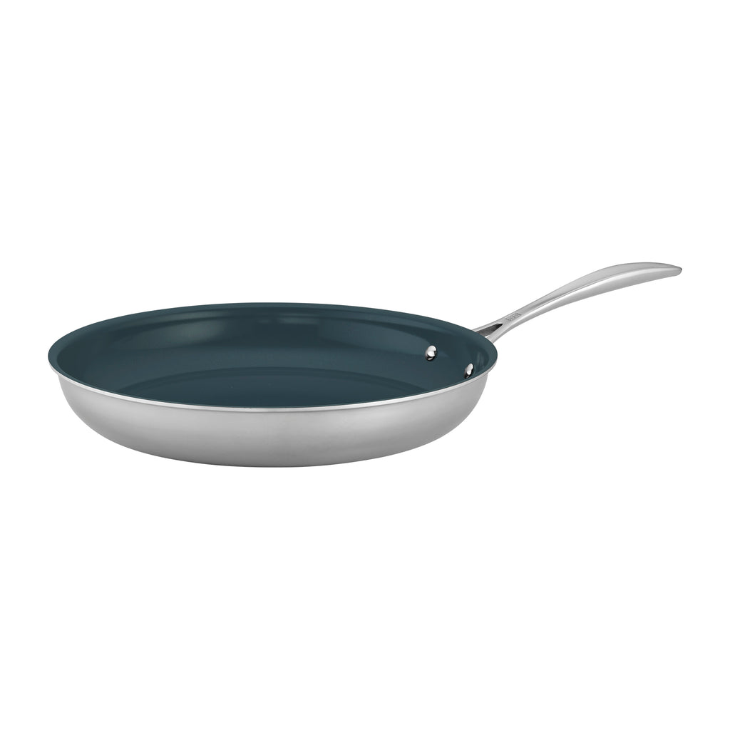 12" Stainless Steel Ceramic Nonstick Fry Pan