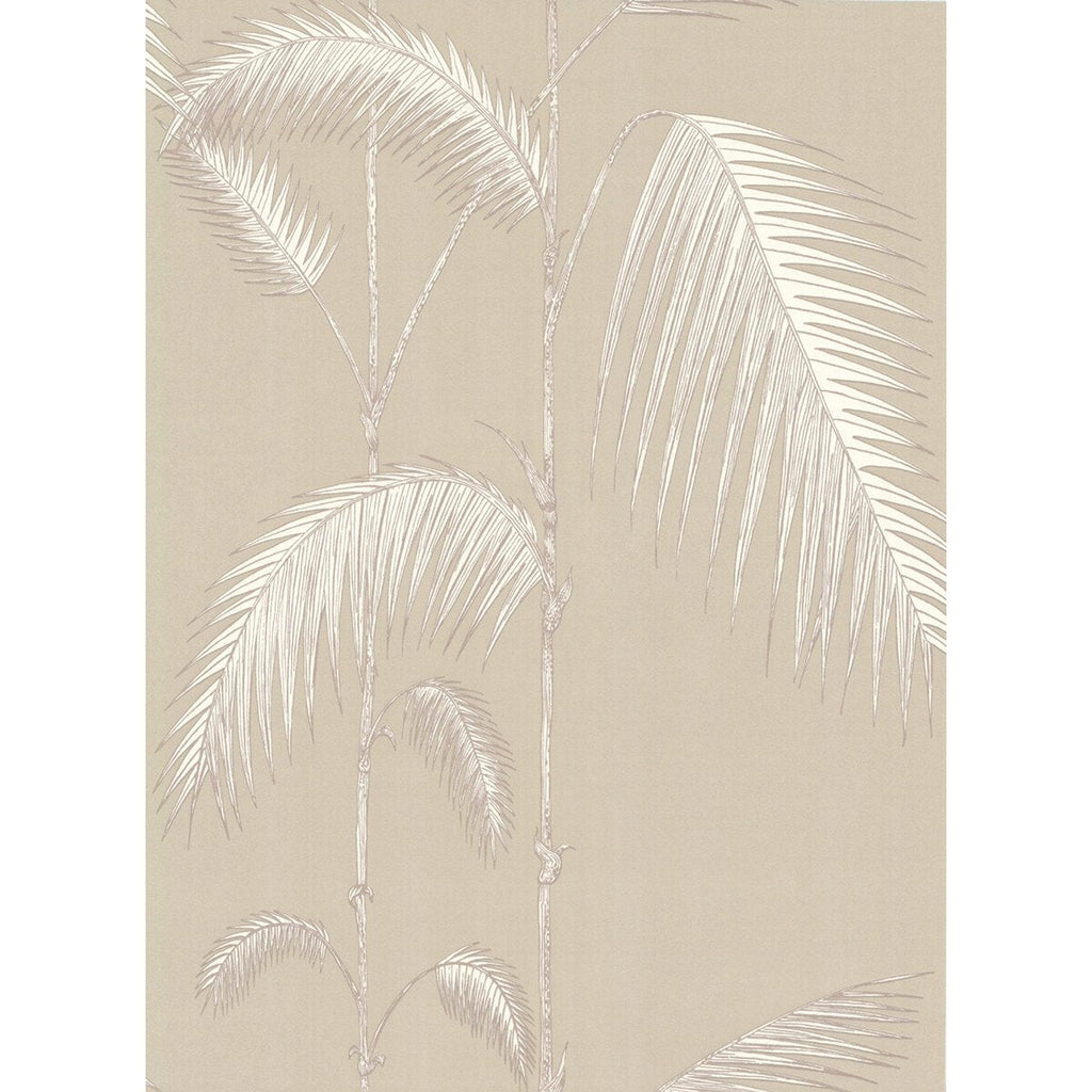 Palm Leaves - Taupe/W