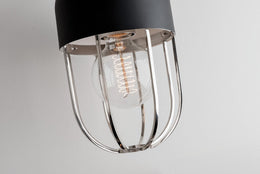 Haley Pendant - Polished Nickel/Dusk Black