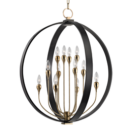 Dresden Chandelier 35" - Aged Old Bronze