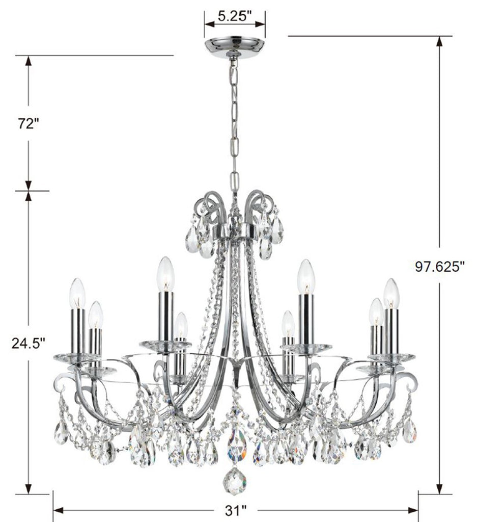 Othello 8 Light Chandelier