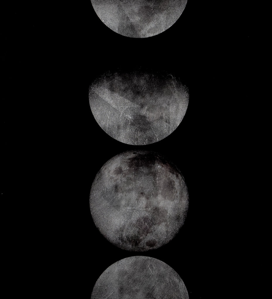 Moon Phases - 72" X 30" - Charcoal Frame