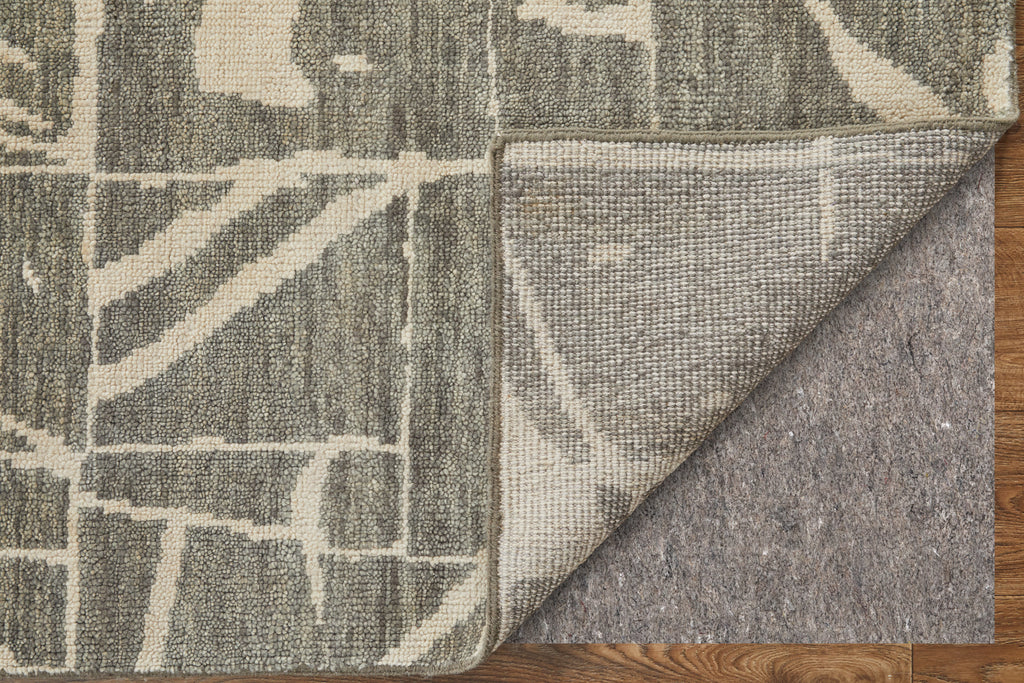 Sutton Transitional Abstract Taupe Ivory Area Rug (11'6" x 15')