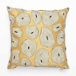 Agate Pillow, Black/Gold