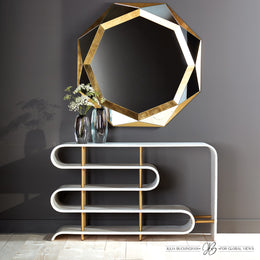 Madeleine Mirror-Gold Leaf