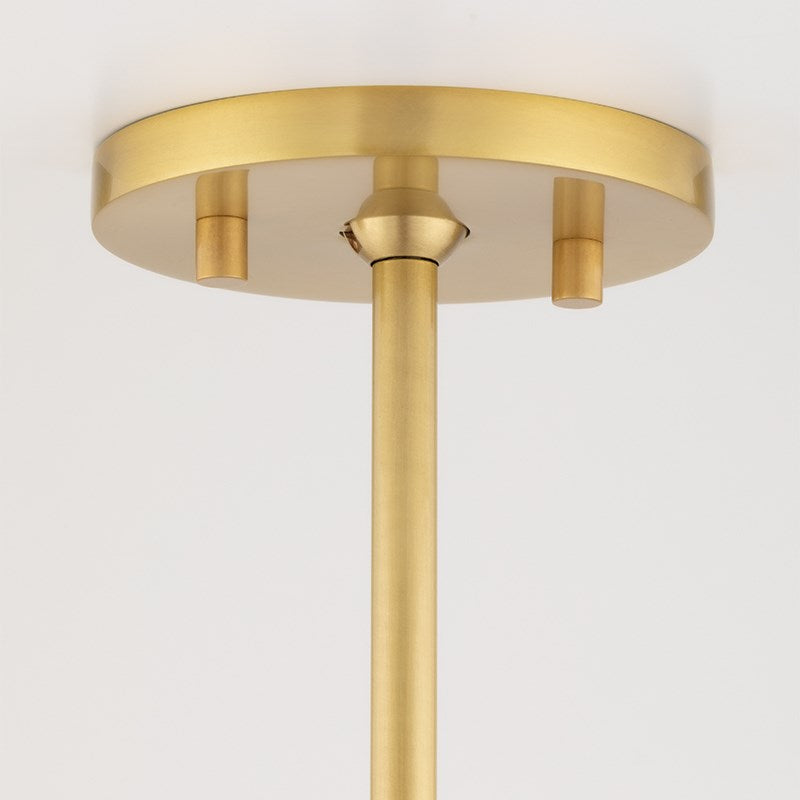 Zara Semi Flush - Aged Brass