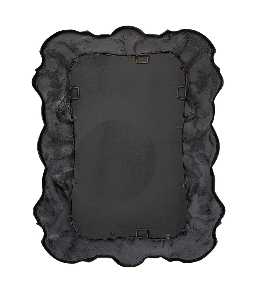 Baroque Resin Wall Mirror, Black