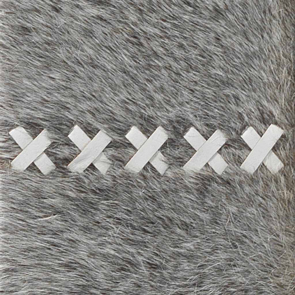Cross Stitch Rectangle Mirror-Grey