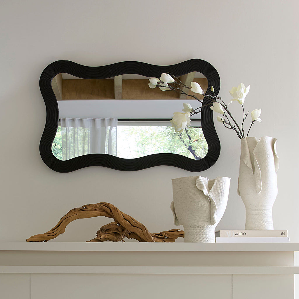 Deli Wavy Bamboo Wall Mirror