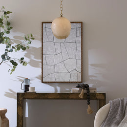 Fractured Hammered Iron Rectangle Wall Mirror