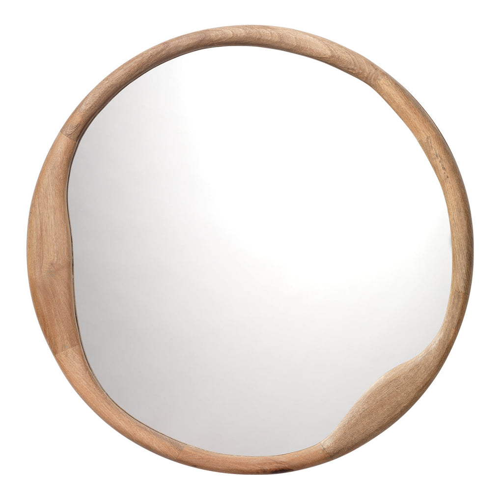 Organic Round Mirror-Natural