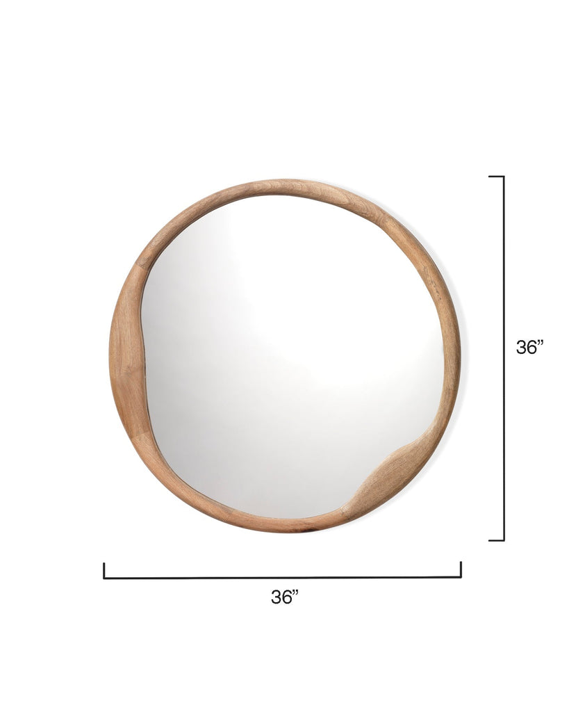 Organic Round Mirror-Natural