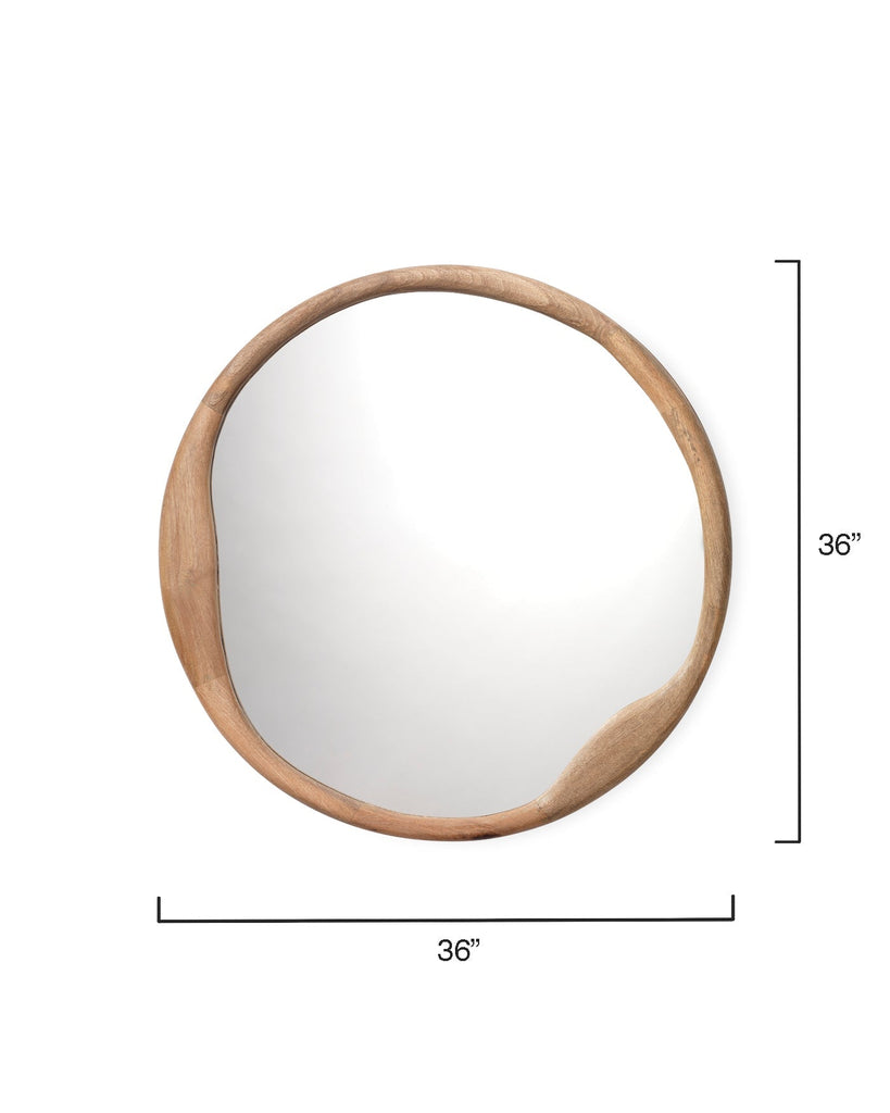 Organic Round Mirror-Natural