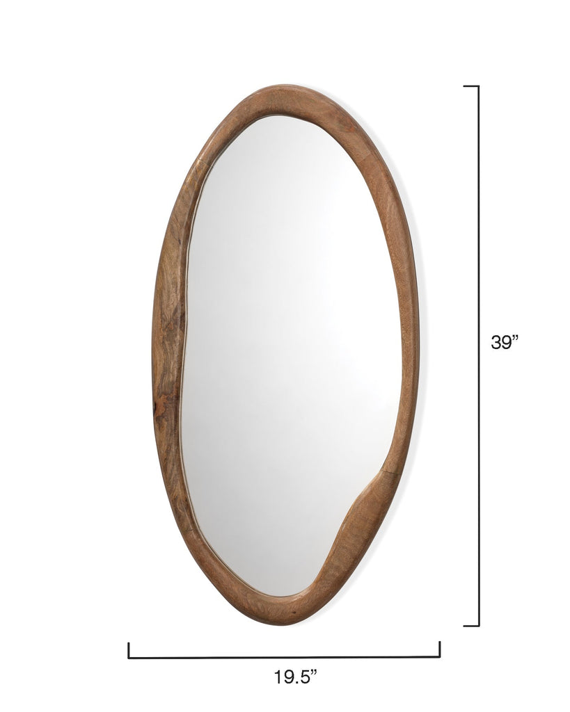 Organic Oval Mirror-Natural