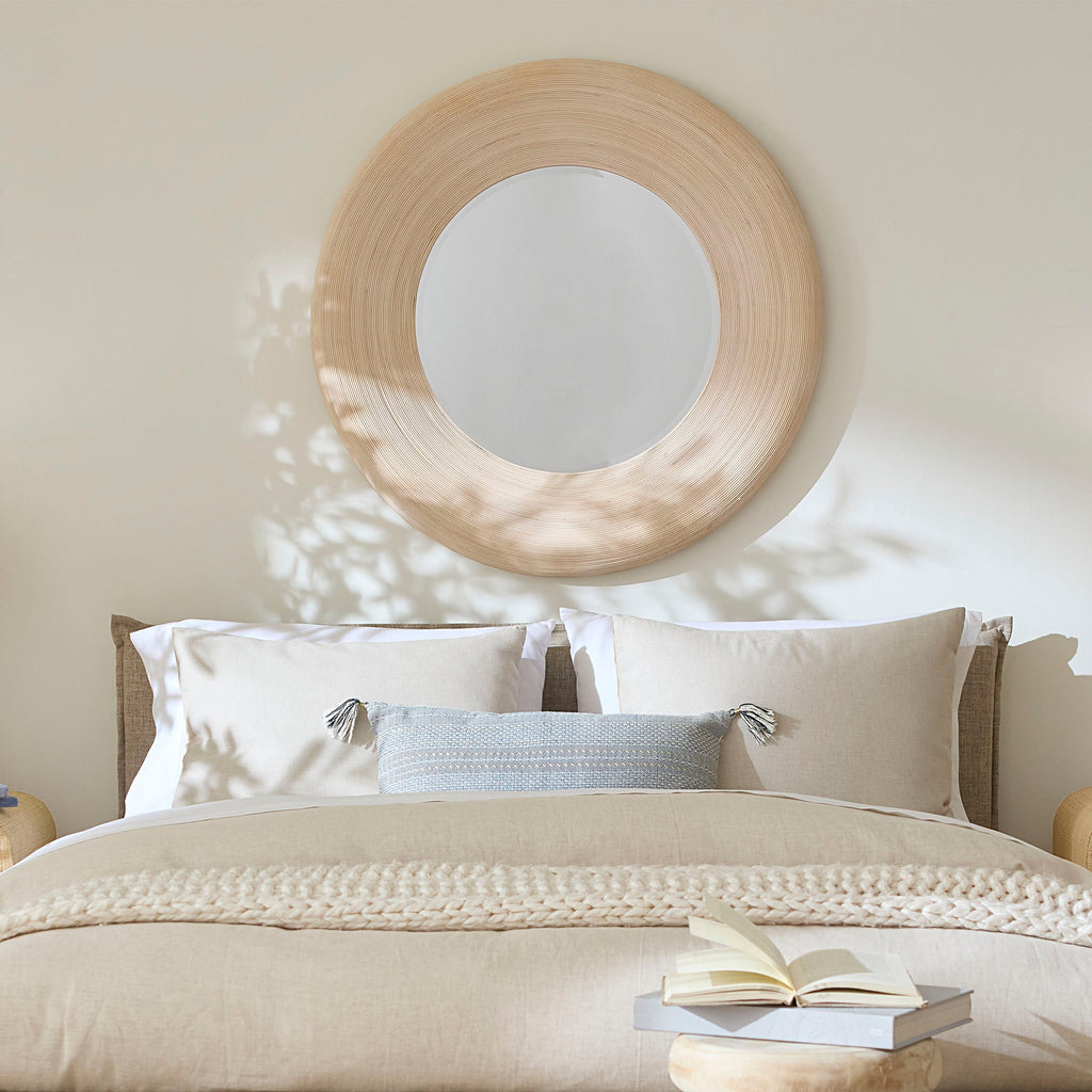 Paddock Bamboo Round Wall Mirror