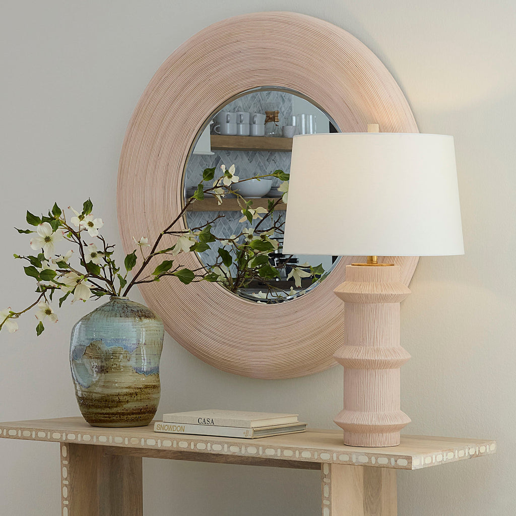 Paddock Bamboo Round Wall Mirror