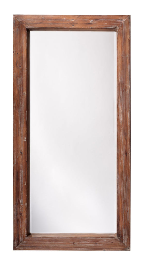 Reclaimed Rectangle Floor Mirror-Grey