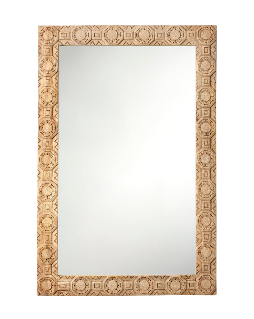 Relief Carved Rectangle Mirror