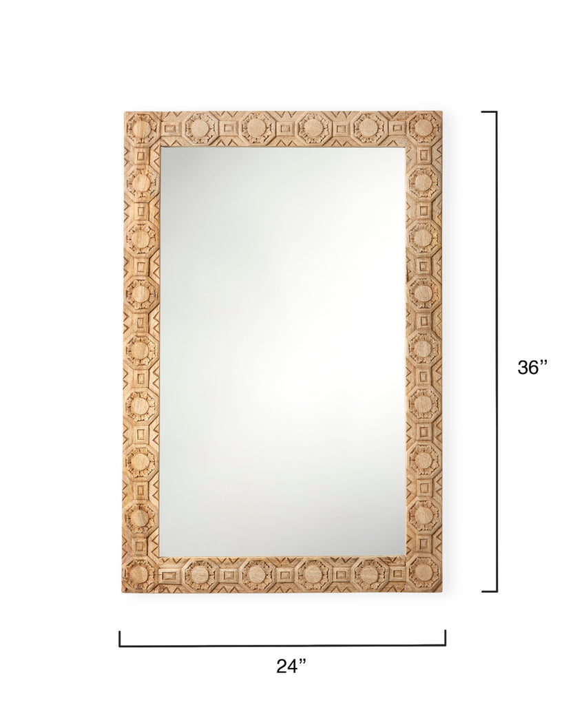 Relief Carved Rectangle Mirror