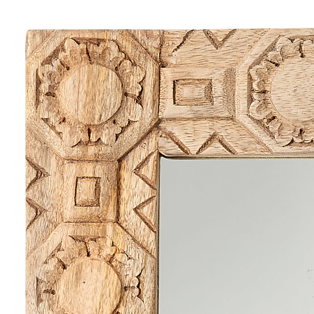 Relief Carved Rectangle Mirror