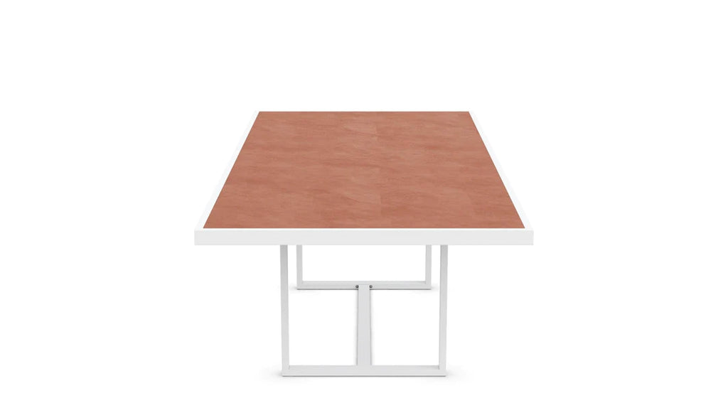 Pavia-96" Dining Table-White-Dekton Umber