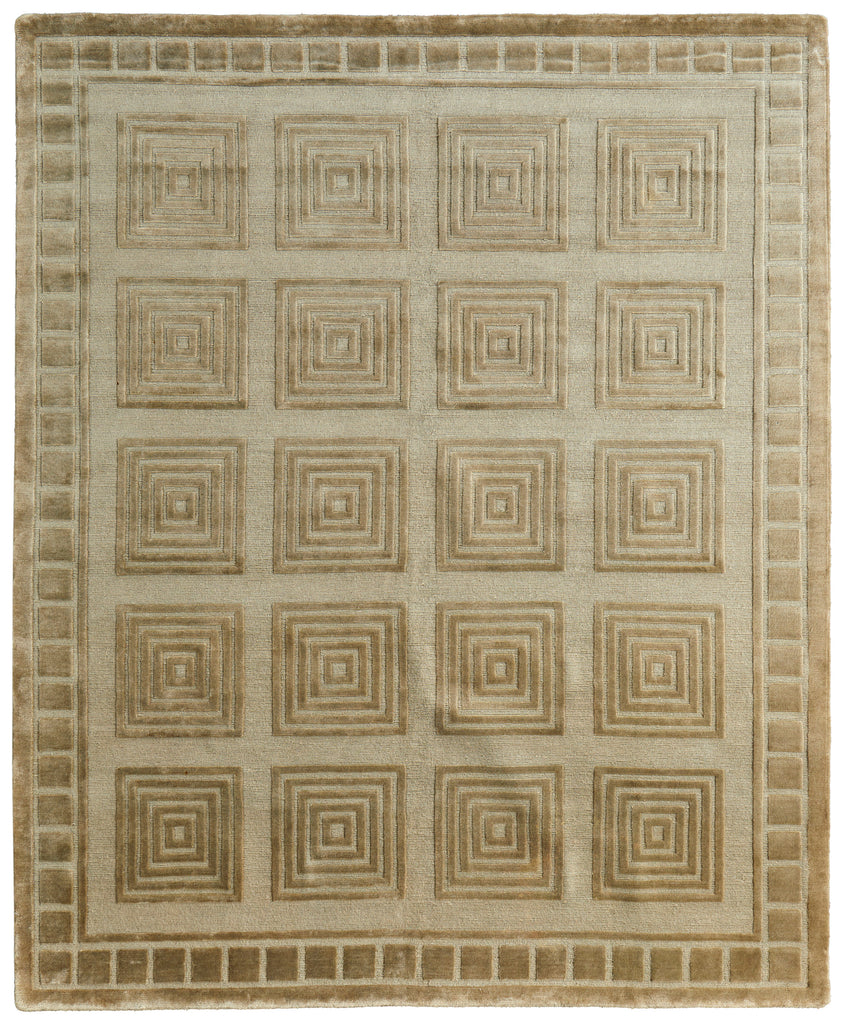 Channels Modern Geometric Green Area Rug (4' x 6')