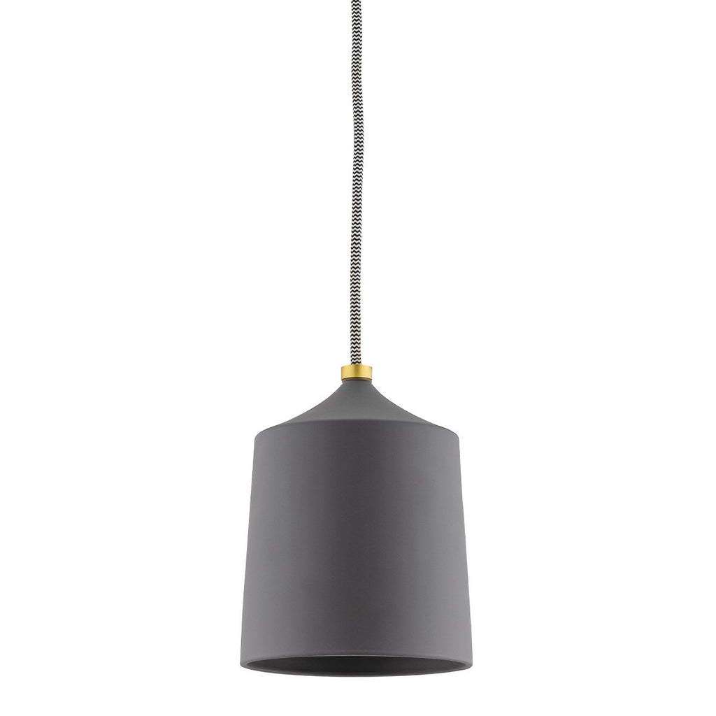 Megan Pendant - Aged Brass/Matte Black