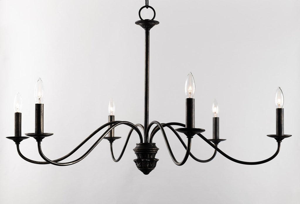 Poppy Hill Chandelier 31" - Pompeii Silver