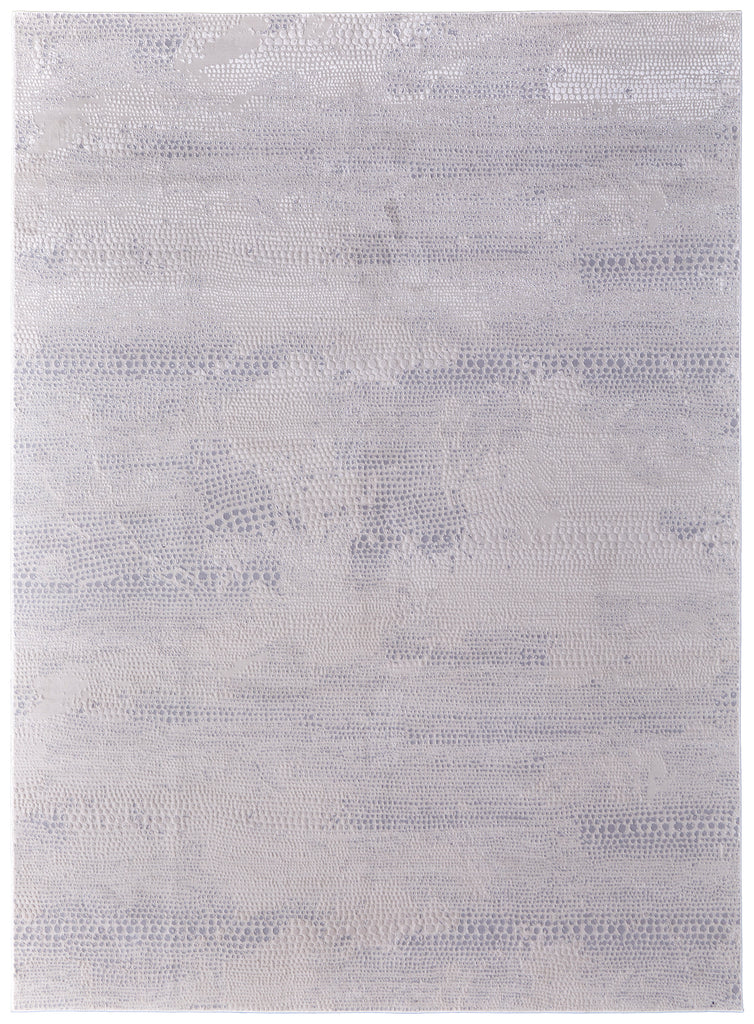 Prasad Modern Distressed Ivory Silver Gray Area Rug (5' x 8')