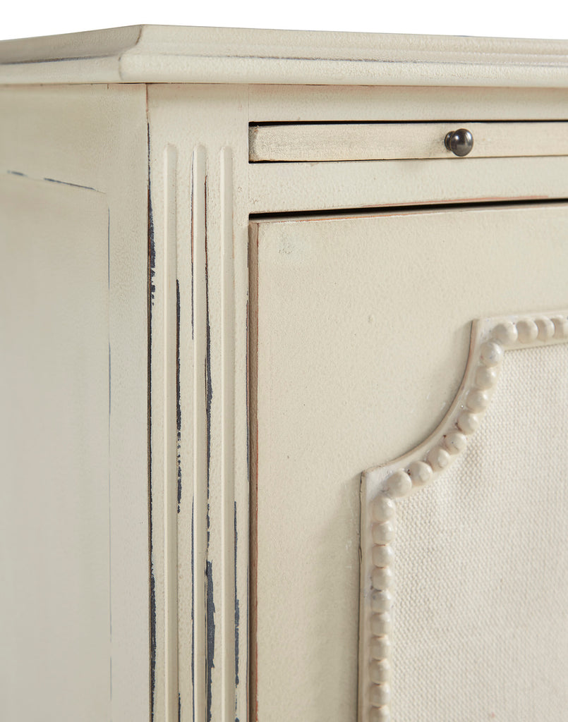 Linen & Beaded Front End Table