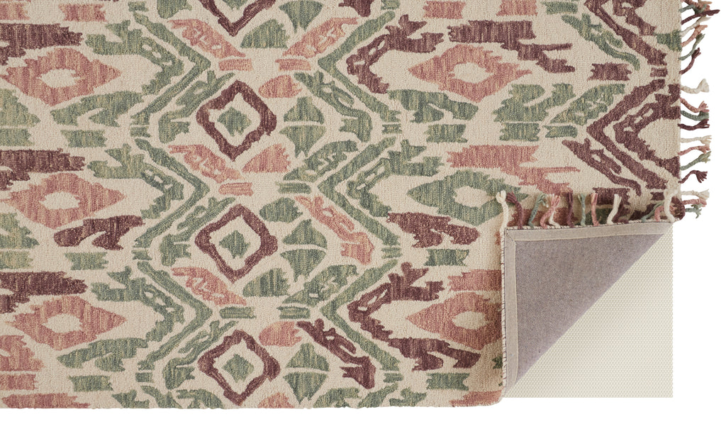 Remington Modern Abstract Tan Green Brown Area Rug (8' x 10')