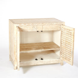 Driftwood Lattice Two Door Cabinet